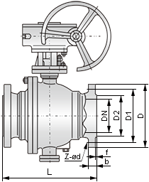 不銹鋼固定球閥結(jié)構(gòu)圖