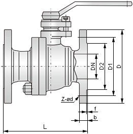 鈦合金球閥結(jié)構(gòu)圖
